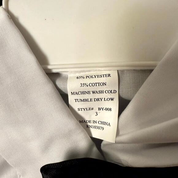 Vintage 90s Tuxedo Suit Set Boys Size 3T Black White 100% Polyester 4-Piece - Picture 9 of 9